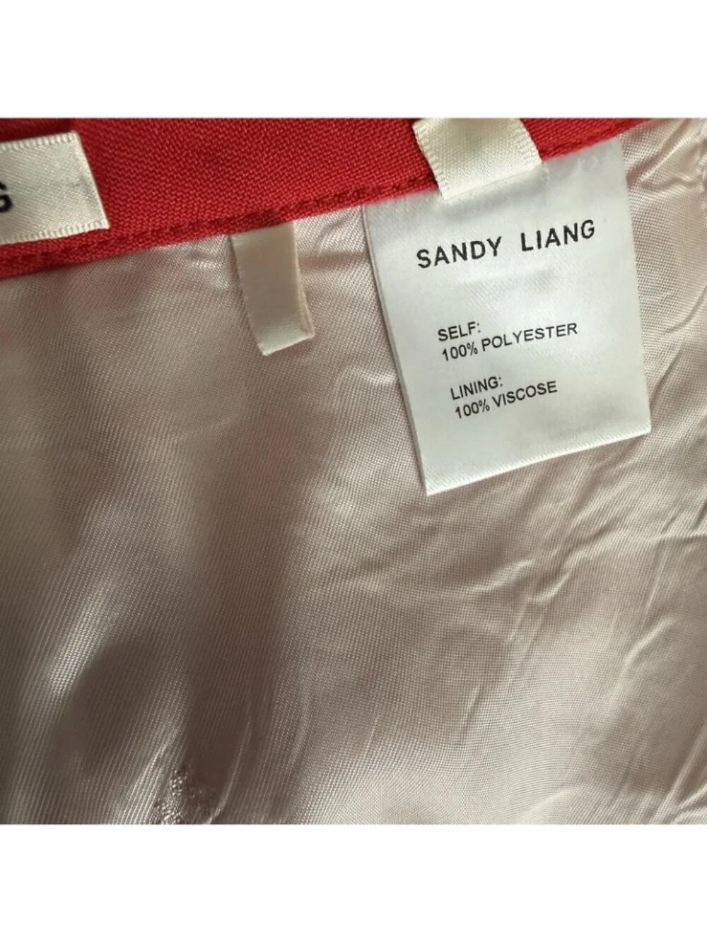 Sandy Liang Franc Micro Skort Mini Pleated Red - Picture 7 of 13